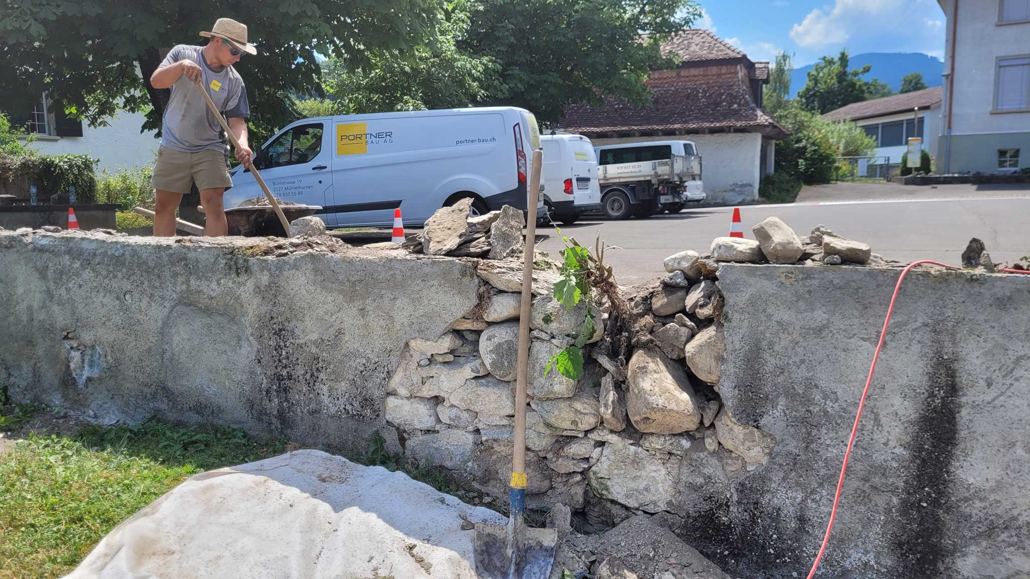 Mauersanierung (Denkmalpflege), Juli 2025